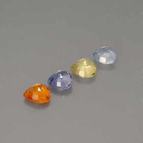 Achetez naturel ct multicolore saphir gems, forme de coeur, en provenance sri lanka (ceylan) chez gemselect. en stock, livraison internationale!