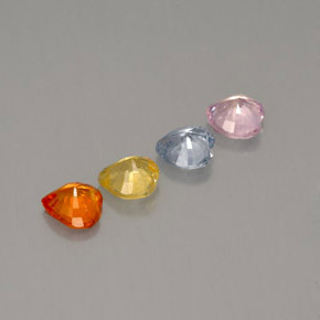 Achetez naturel ct multicolore saphir gems, forme de coeur, en provenance sri lanka (ceylan) chez gemselect. en stock, livraison internationale!