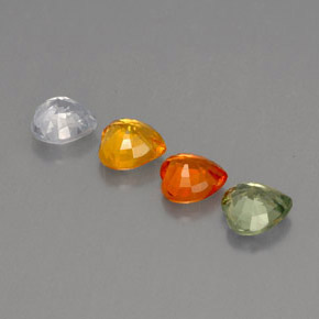 Achetez naturel ct multicolore saphir gems, forme de coeur, en provenance sri lanka (ceylan) chez gemselect. en stock, livraison internationale!