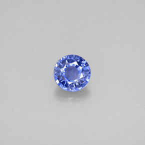 Saphir bleue naturelle coupe roude, 0,62 ct, VS
