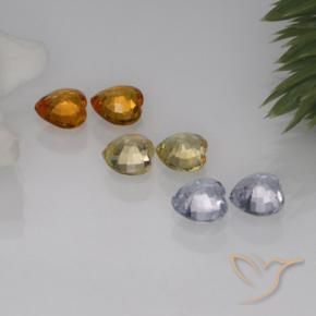 Achetez naturel 1,60ct multicolore saphir gems, forme de coeur, en provenance sri lanka chez gemselect. en stock, livraison internationale!