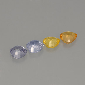 Achetez naturel ct multicolore saphir gems, forme de coeur, en provenance sri lanka (ceylan) chez gemselect. en stock, livraison internationale!