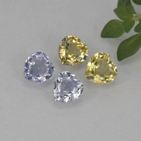 Achetez naturel 1,20ct multicolore saphir gems, forme de coeur, en provenance sri lanka chez gemselect. en stock, livraison internationale!