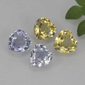 Achetez naturel 1,20ct multicolore saphir gems, forme de coeur, en provenance sri lanka chez gemselect. en stock, livraison internationale!