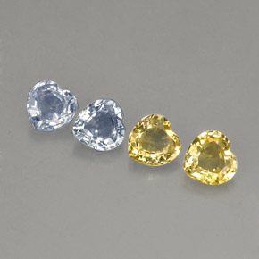 Achetez naturel ct multicolore saphir gems, forme de coeur, en provenance sri lanka (ceylan) chez gemselect. en stock, livraison internationale!