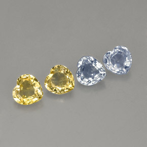 Achetez naturel ct multicolore saphir gems, forme de coeur, en provenance sri lanka (ceylan) chez gemselect. en stock, livraison internationale!