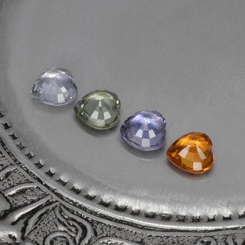 Achetez naturel 1,24ct multicolore saphir gems, forme de coeur, en provenance sri lanka chez gemselect. en stock, livraison internationale!