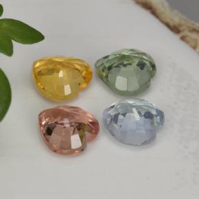 Achetez naturel 1,26ct multicolore saphir gems, forme de coeur, en provenance sri lanka chez gemselect. en stock, livraison internationale!