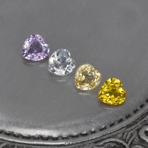 Achetez naturel ct multicolore saphir gems, forme de coeur, en provenance sri lanka chez gemselect. en stock, livraison internationale!