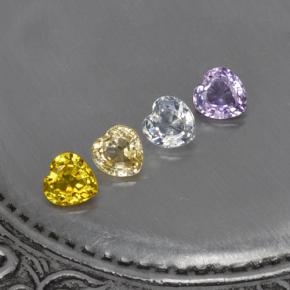 Achetez naturel ct multicolore saphir gems, forme de coeur, en provenance sri lanka chez gemselect. en stock, livraison internationale!