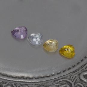 Achetez naturel ct multicolore saphir gems, forme de coeur, en provenance sri lanka chez gemselect. en stock, livraison internationale!