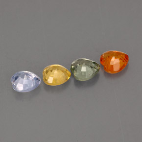 Achetez naturel ct multicolore saphir gems, forme de coeur, en provenance sri lanka (ceylan) chez gemselect. en stock, livraison internationale!