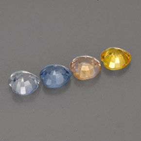 Achetez naturel ct multicolore saphir gems, forme de coeur, en provenance sri lanka (ceylan) chez gemselect. en stock, livraison internationale!