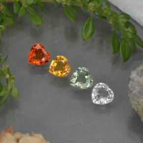 Achetez naturel 1,16ct multicolore saphir gems, forme de coeur, en provenance sri lanka chez gemselect. en stock, livraison internationale!