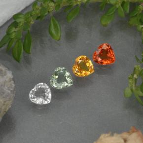 Achetez naturel 1,16ct multicolore saphir gems, forme de coeur, en provenance sri lanka chez gemselect. en stock, livraison internationale!