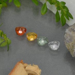 Achetez naturel 1,16ct multicolore saphir gems, forme de coeur, en provenance sri lanka chez gemselect. en stock, livraison internationale!