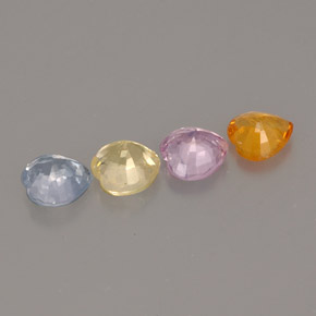 Achetez naturel ct multicolore saphir gems, forme de coeur, en provenance sri lanka (ceylan) chez gemselect. en stock, livraison internationale!