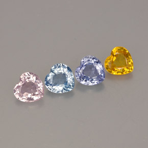 Achetez naturel ct multicolore saphir gems, forme de coeur, en provenance sri lanka chez gemselect. en stock, livraison internationale!