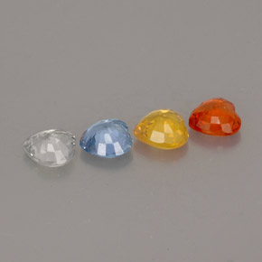 Achetez naturel ct multicolore saphir gems, forme de coeur, en provenance sri lanka (ceylan) chez gemselect. en stock, livraison internationale!
