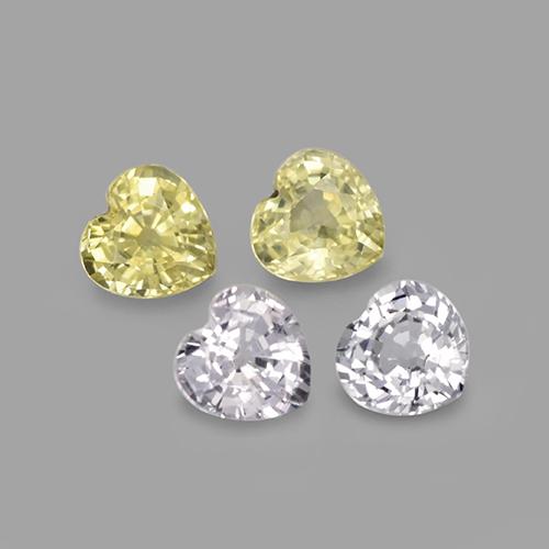 Achetez naturel 1,38ct multicolore saphir gems, forme de coeur, en provenance sri lanka chez gemselect. en stock, livraison internationale!