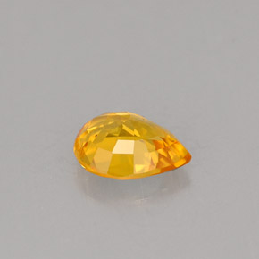 Saphir orange naturelle en forme de poire, 0,70 ct, VS