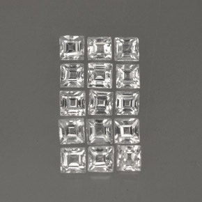 Achetez naturel ct blanc saphir gems, carré, en provenance madagascar chez gemselect. en stock, livraison internationale!