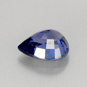Saphir bleue naturelle en forme de poire, 1,45 ct, VS