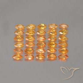 2.72ctw Naturel Orange vif Saphir, Marquise, VS