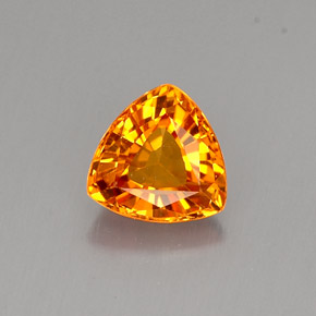 Saphir orange naturelle trillion, 0,78 ct, VS