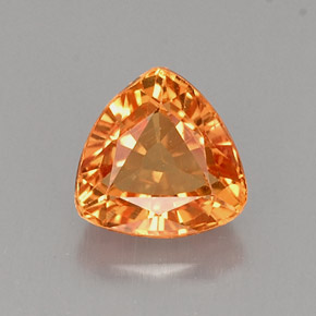 Saphir orange naturelle trillion, 0,93 ct, VVS-VS