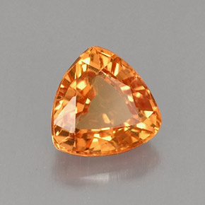 Saphir orange naturelle trillion, 0,93 ct, VVS-VS