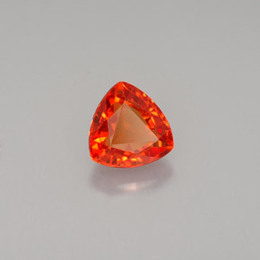 Saphir orange naturelle trillion, 0,80 ct, VVS-VS