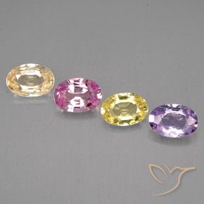Achetez naturel 2,12ct multicolore saphir gems, coupe ovale, en provenance tanzanie chez gemselect. en stock, livraison internationale!