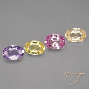 Achetez naturel 2,12ct multicolore saphir gems, coupe ovale, en provenance tanzanie chez gemselect. en stock, livraison internationale!