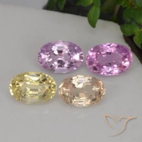 Achetez naturel 2,84ct multicolore saphir gems, coupe ovale, en provenance tanzanie chez gemselect. en stock, livraison internationale!