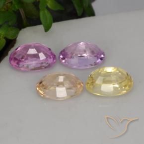 Achetez naturel 2,84ct multicolore saphir gems, coupe ovale, en provenance tanzanie chez gemselect. en stock, livraison internationale!