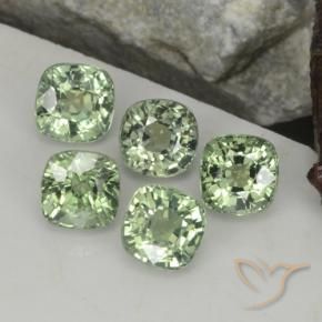 Achetez naturel 2,87ct vert saphir gems, coupe coussin, en provenance tanzanie chez gemselect. en stock, livraison internationale!