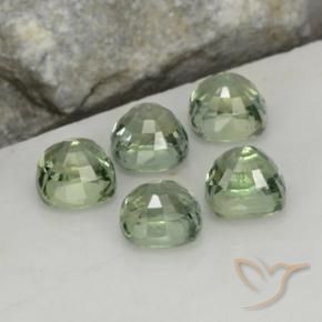 Achetez naturel 2,87ct vert saphir gems, coupe coussin, en provenance tanzanie chez gemselect. en stock, livraison internationale!