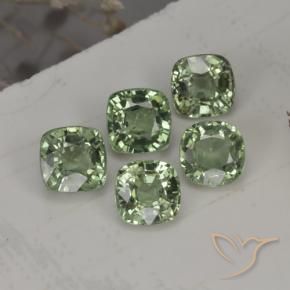 Achetez naturel 2,63ct vert saphir gems, coupe coussin, en provenance tanzanie chez gemselect. en stock, livraison internationale!