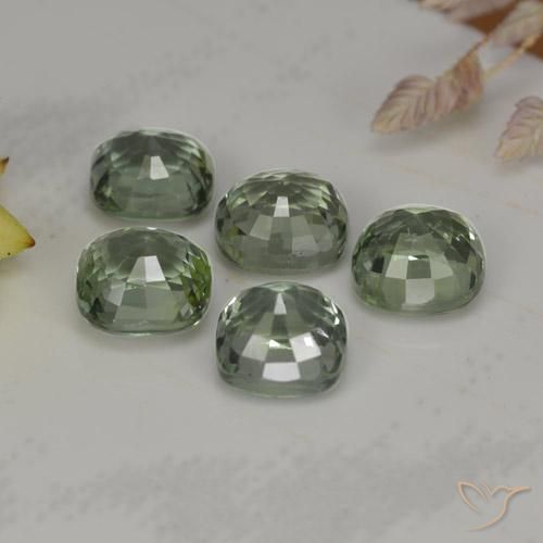 Achetez naturel 2,74ct vert saphir gems, coupe coussin, en provenance tanzanie chez gemselect. en stock, livraison internationale!