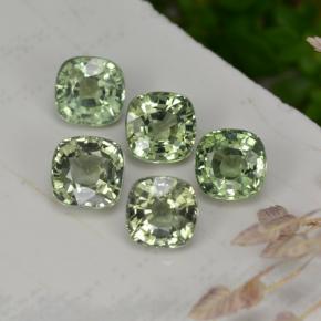 Achetez naturel 2,61ct vert saphir gems, coupe coussin, en provenance tanzanie chez gemselect. en stock, livraison internationale!