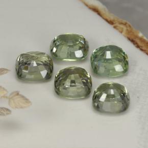 Achetez naturel 2,68ct vert saphir gems, coupe coussin, en provenance tanzanie chez gemselect. en stock, livraison internationale!