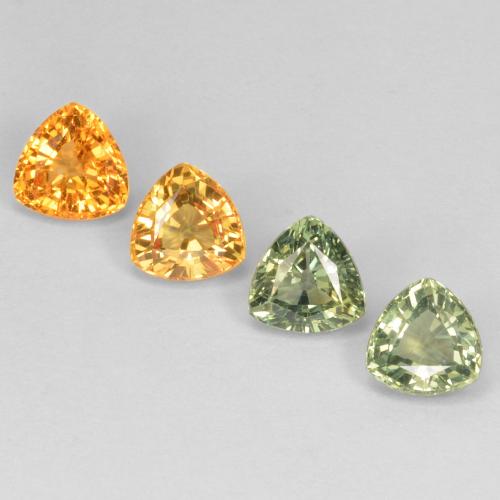 Achetez naturel 3,60ct multicolore saphir gems, trillion, en provenance tanzanie chez gemselect. en stock, livraison internationale!