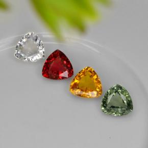 Achetez naturel 2,75ct multicolore saphir gems, trillion, en provenance tanzanie chez gemselect. en stock, livraison internationale!