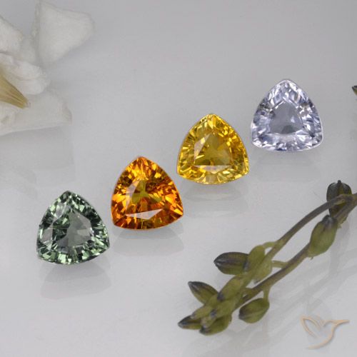 Achetez naturel 3,09ct multicolore saphir gems, trillion, en provenance tanzanie chez gemselect. en stock, livraison internationale!