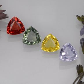 Achetez naturel 2,80ct multicolore saphir gems, trillion, en provenance tanzanie chez gemselect. en stock, livraison internationale!