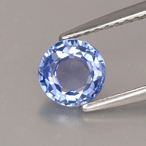 Saphir bleue naturelle coupe roude, 0,83 ct, VS