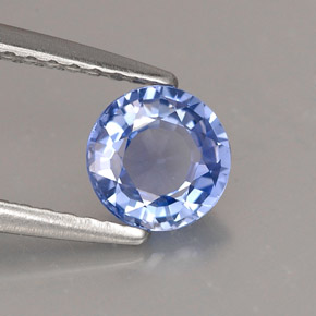Saphir bleue naturelle coupe roude, 0,83 ct, VS