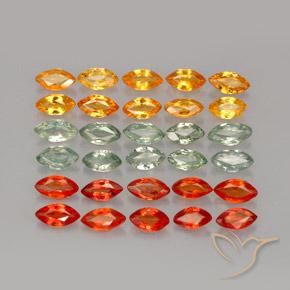 Achetez naturel 4,37ct multicolore saphir gems, marquise, en provenance tanzanie chez gemselect. en stock, livraison internationale!