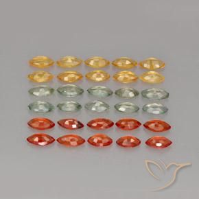 Achetez naturel 4,37ct multicolore saphir gems, marquise, en provenance tanzanie chez gemselect. en stock, livraison internationale!